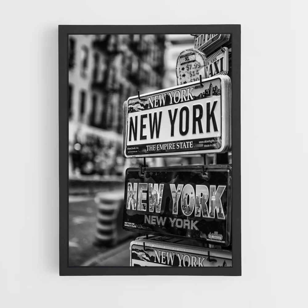 Póster Blanco y Negro Nueva York