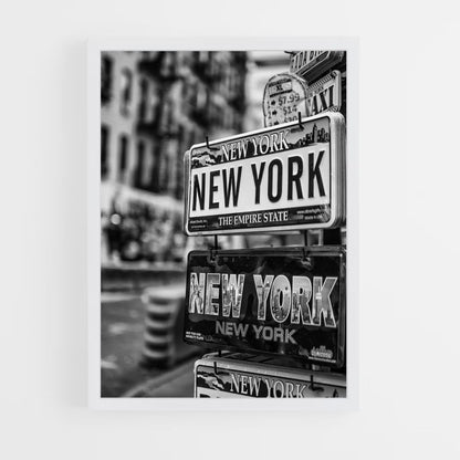 Póster Blanco y Negro Nueva York