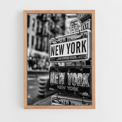 Póster Blanco y Negro Nueva York