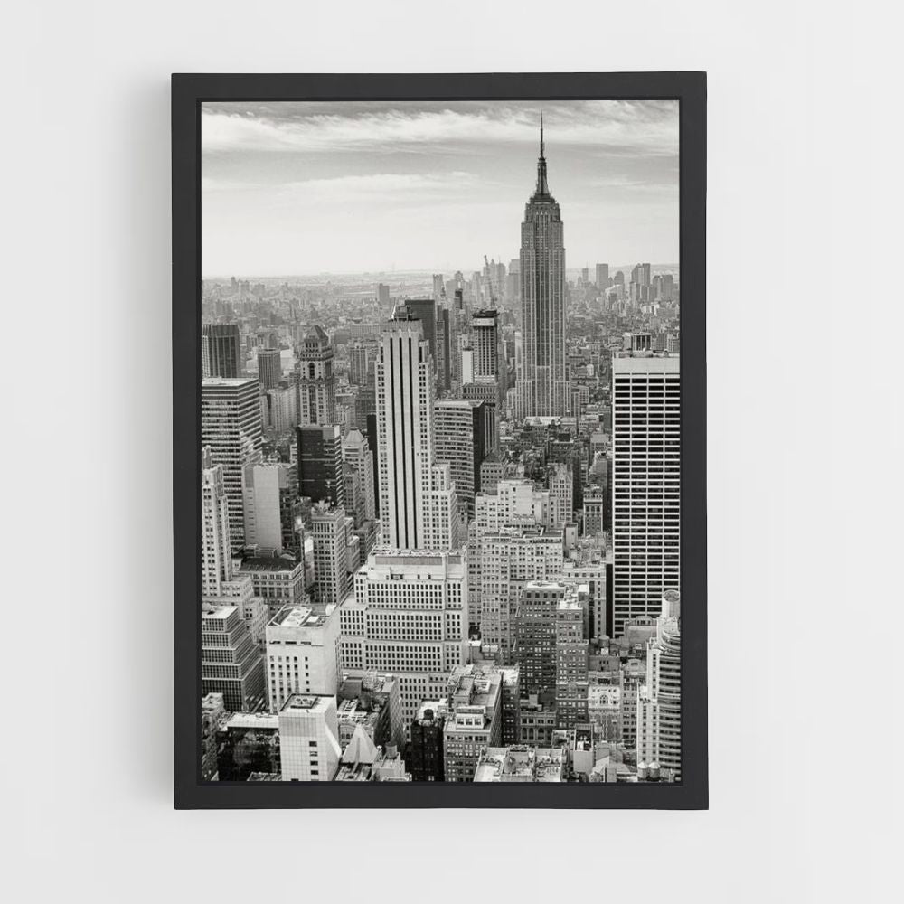 Póster Edificios en blanco y negro