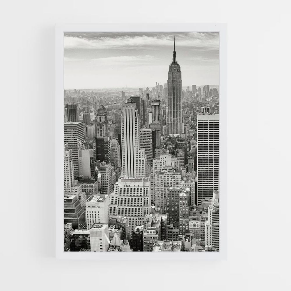 Póster Edificios en blanco y negro