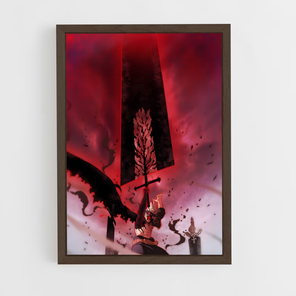 black-clover-18 cadre Bois foncé