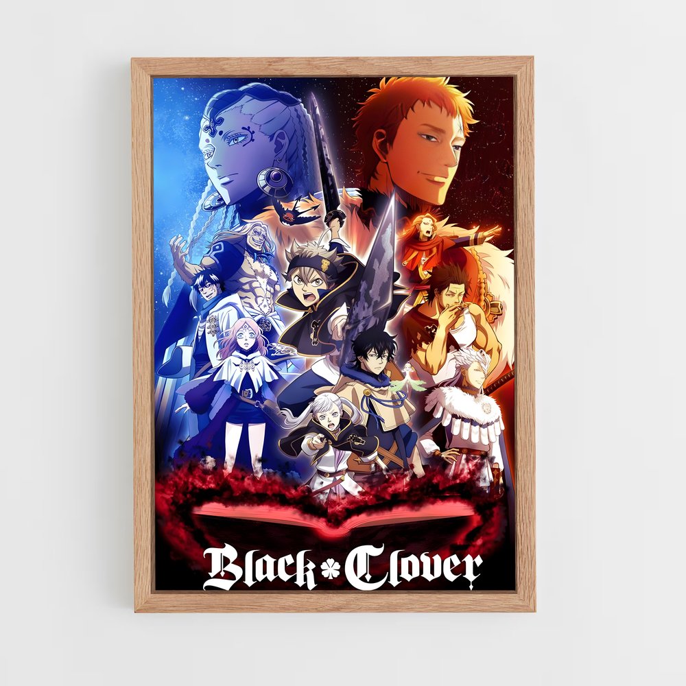 black-clover-4 cadre Bois clair