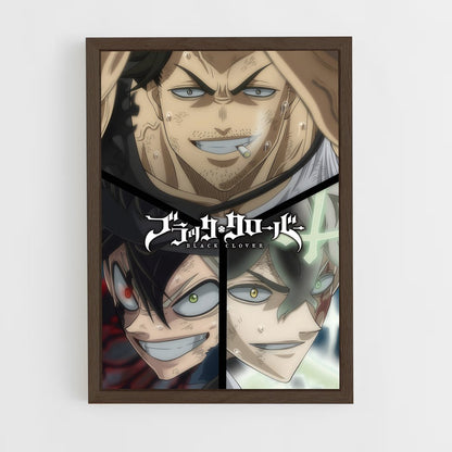black-clover-6 cadre Bois foncé
