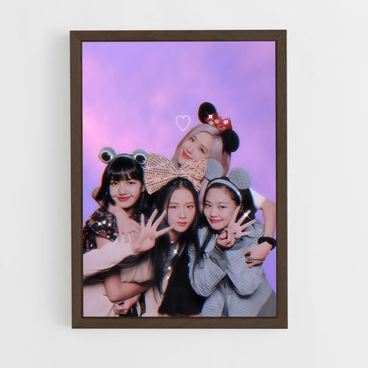 blackpink-3 cadre Bois foncé