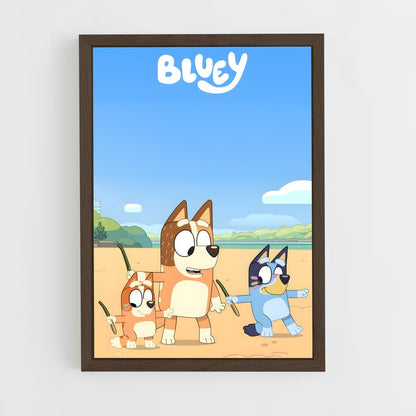 bluey-11 cadre Bois foncé