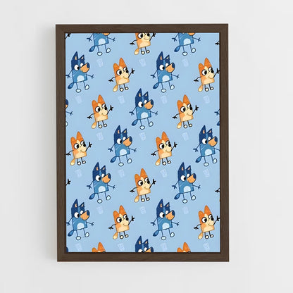 bluey-17 cadre Bois foncé