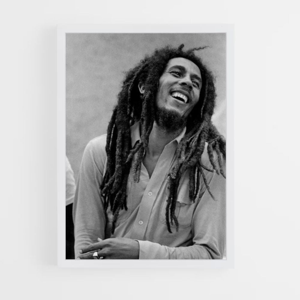 Póster Bob Marley riendo