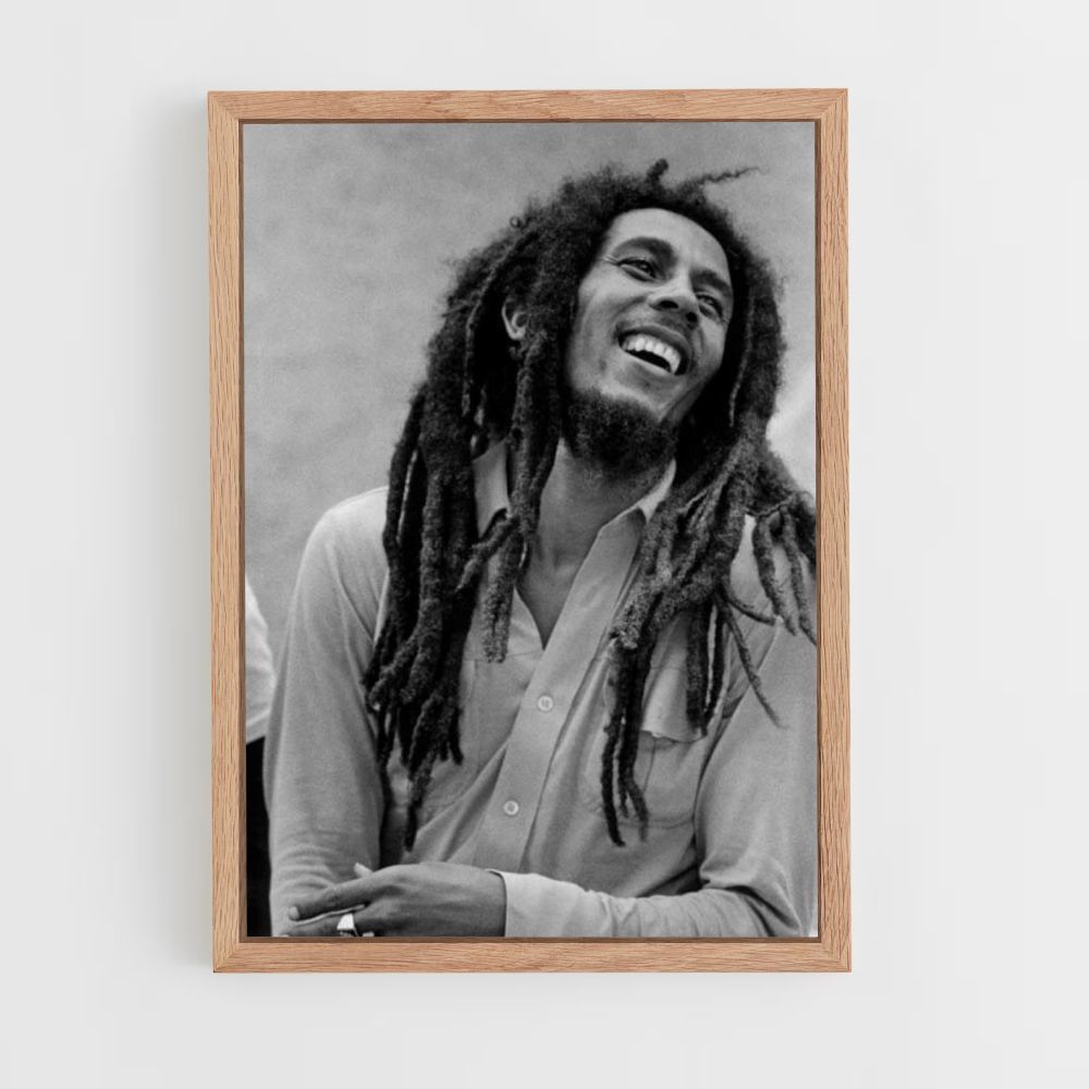 Póster Bob Marley riendo