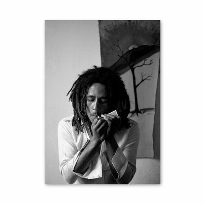 Póster Bob Marley fuma