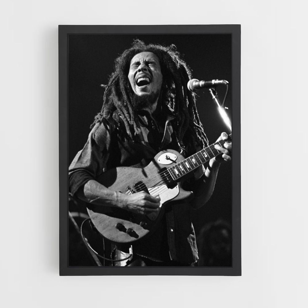 Póster Bob Marley Blanco y Negro