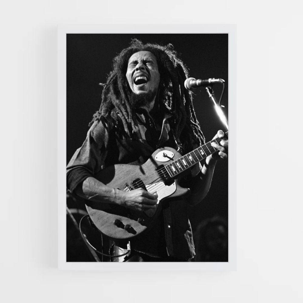 Póster Bob Marley Blanco y Negro