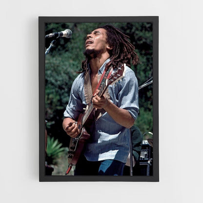 Póster Bob Marley canta