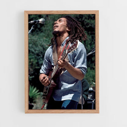 Póster Bob Marley canta