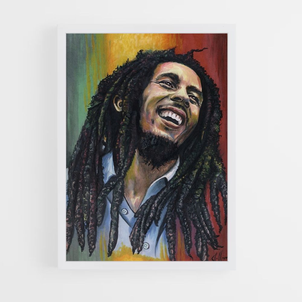 Póster Bob Marley Verde Amarillo Rojo