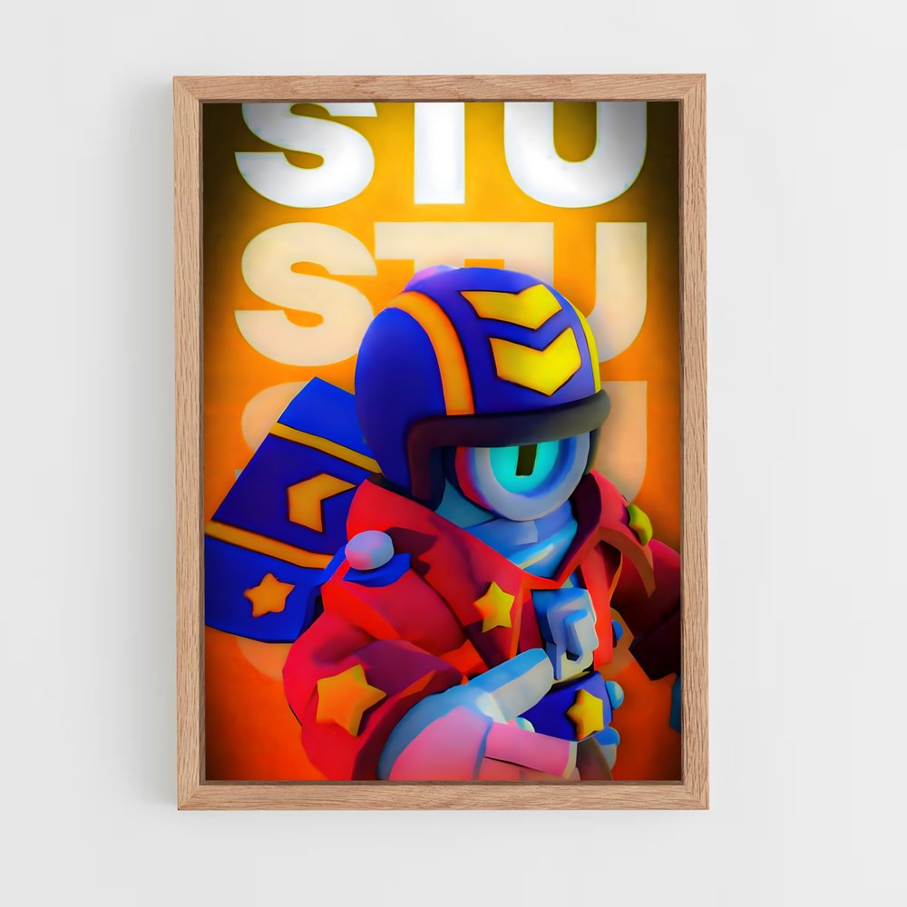 brawl-stars-12 cadre Bois clair
