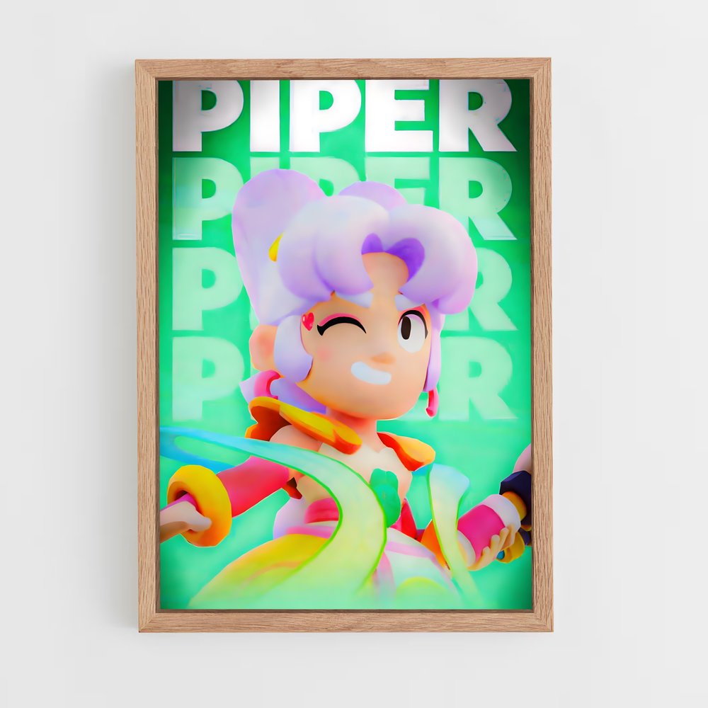 brawl-stars-15 cadre Bois clair