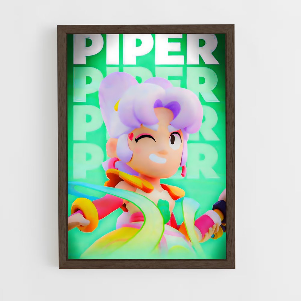 brawl-stars-15 cadre Bois foncé