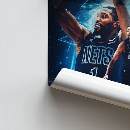 Póster Brooklyn Nets Azul