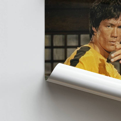 Póster Bruce Lee Mono Amarillo