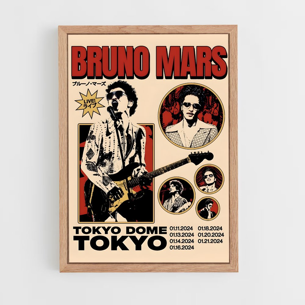 bruno-mars-7 cadre Bois clair