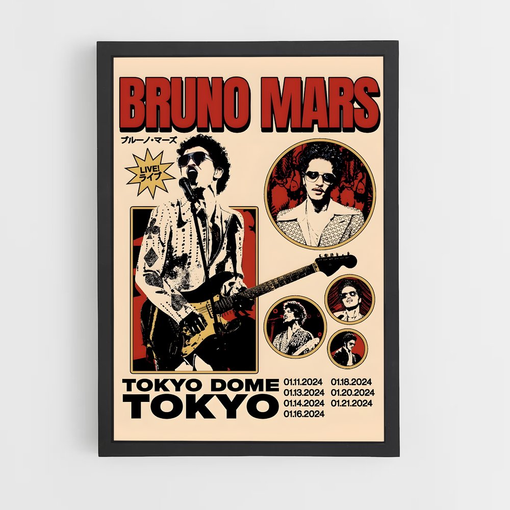 bruno-mars-7 cadre Noir