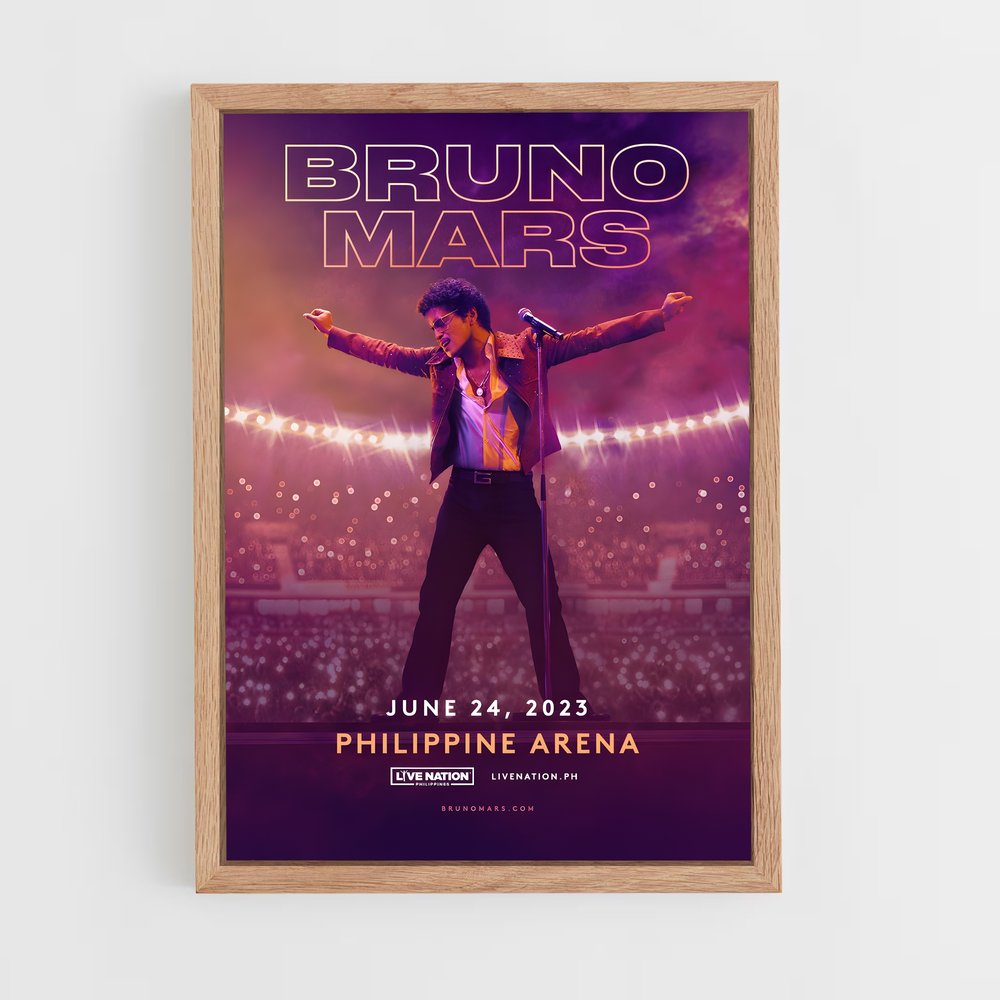 bruno-mars-8 cadre Bois clair