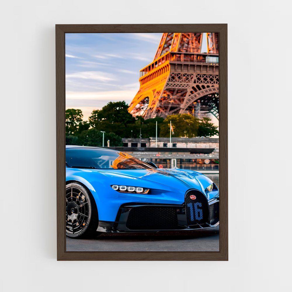 bugatti-1 cadre Bois foncé