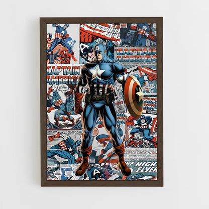 captain-america-12 cadre Bois foncé