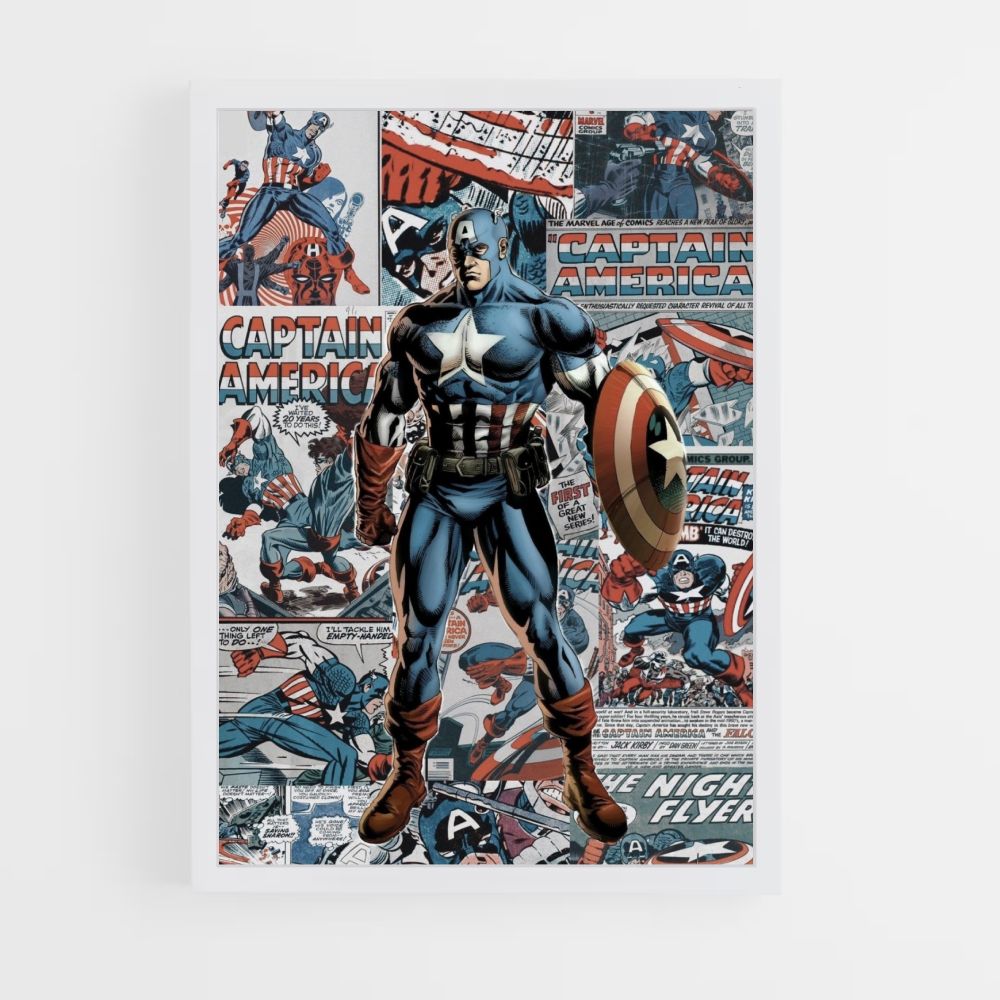 Cartel Capitán América Cómics