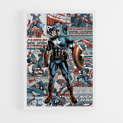 Cartel Capitán América Cómics