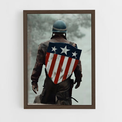 captain-america-13 cadre Bois foncé