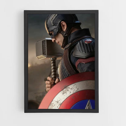 Póster Capitán América Mjolnir