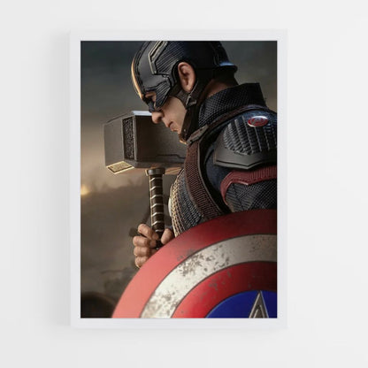 Póster Capitán América Mjolnir