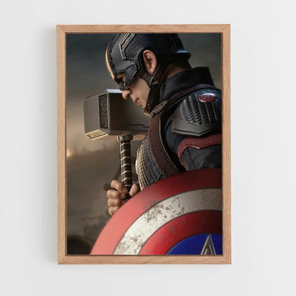 Póster Capitán América Mjolnir