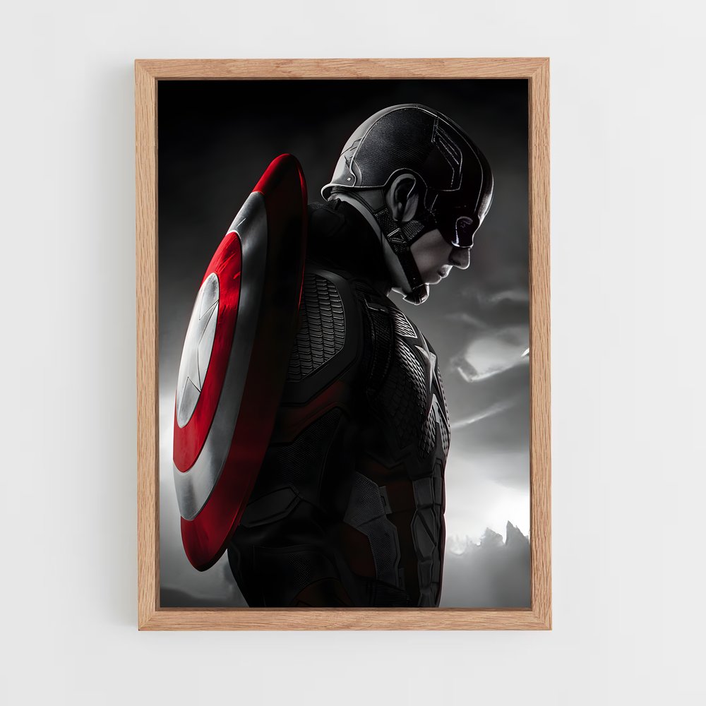 captain-america-7 cadre Bois clair