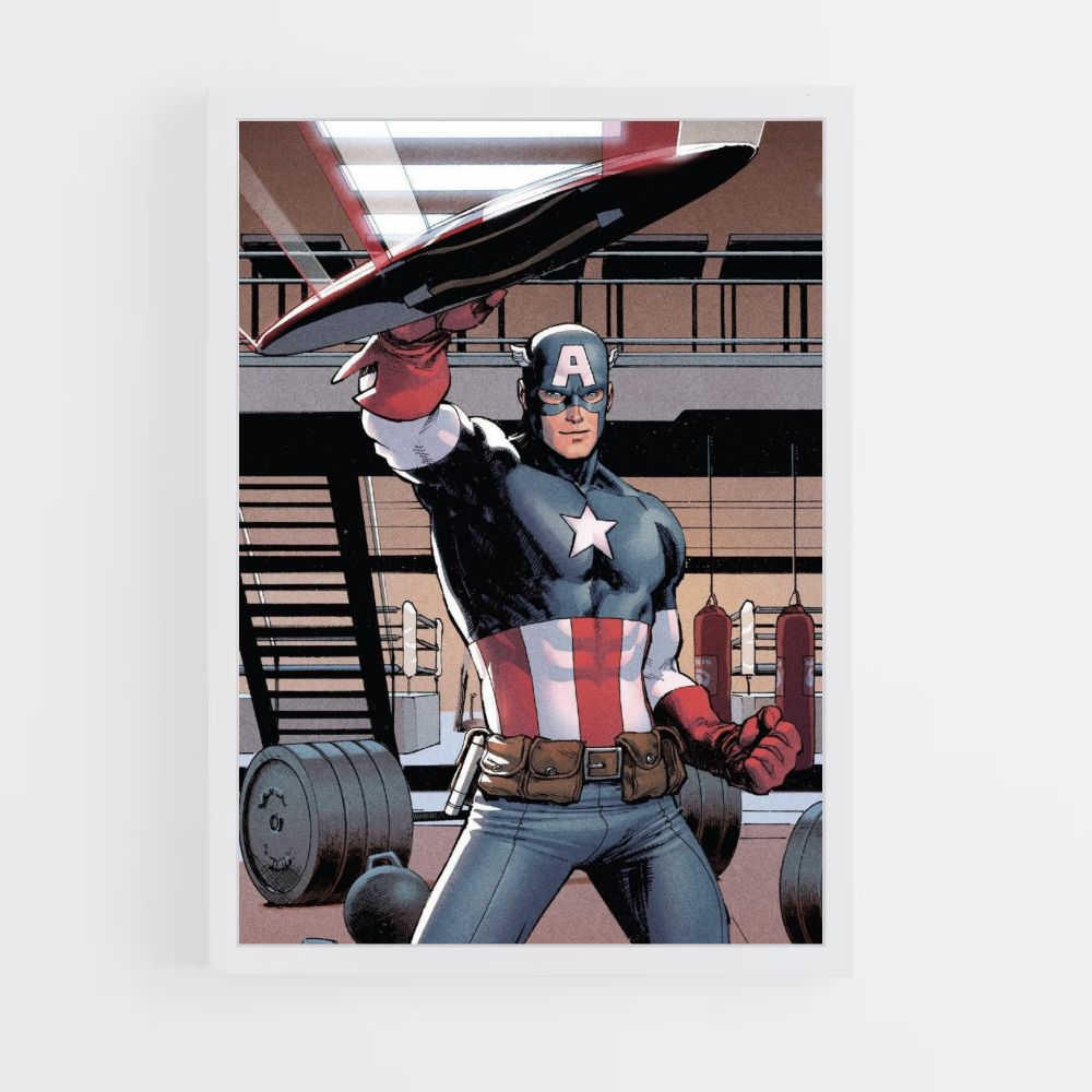 Cartel Capitán América Cómics