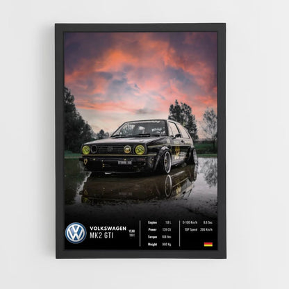 Póster Volkswagen MK2 GTI