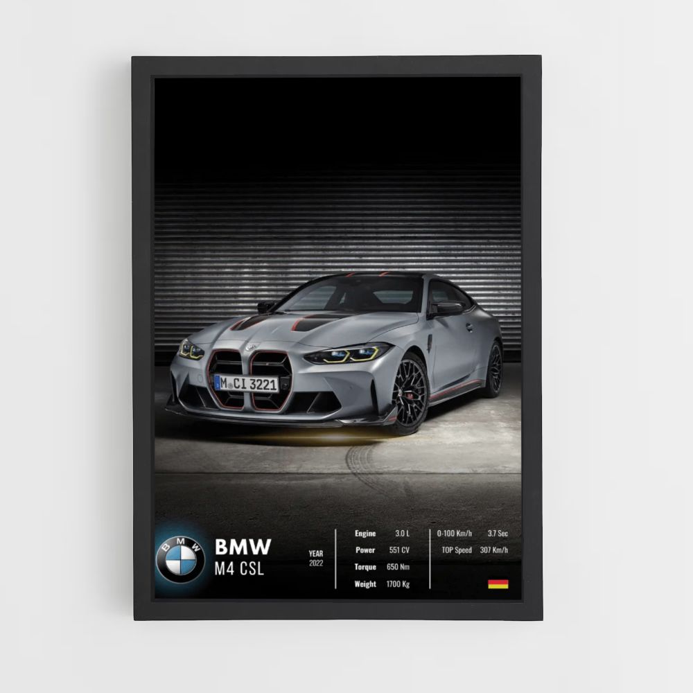 BMW M4 CSL Póster