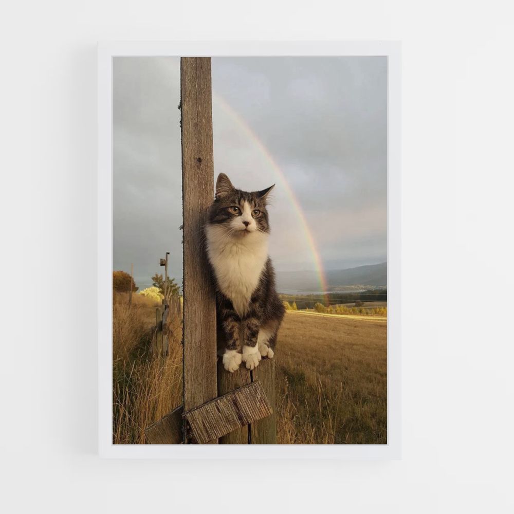 Gato arcoiris Póster