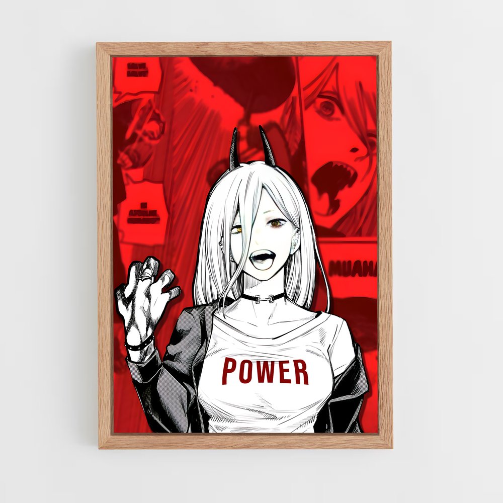 chainsaw-man-4 cadre Bois clair