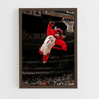 chicago-bulls-3 cadre Bois foncé