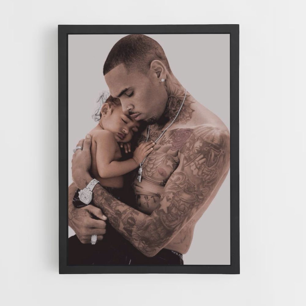 Póster Chris Brown Niño