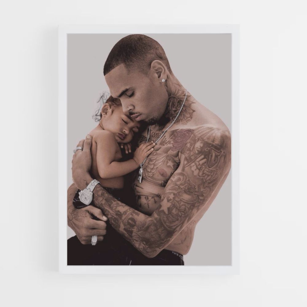 Póster Chris Brown Niño