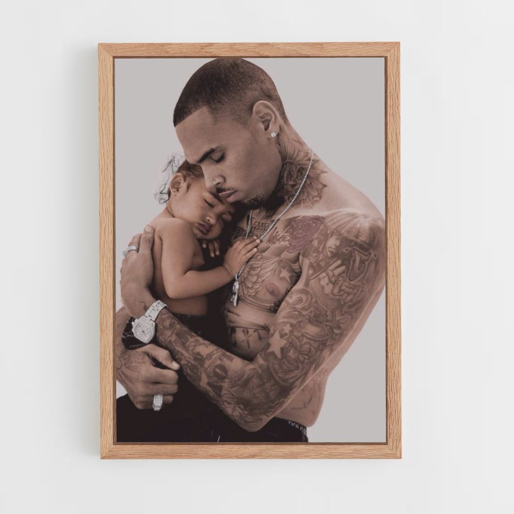 Póster Chris Brown Niño