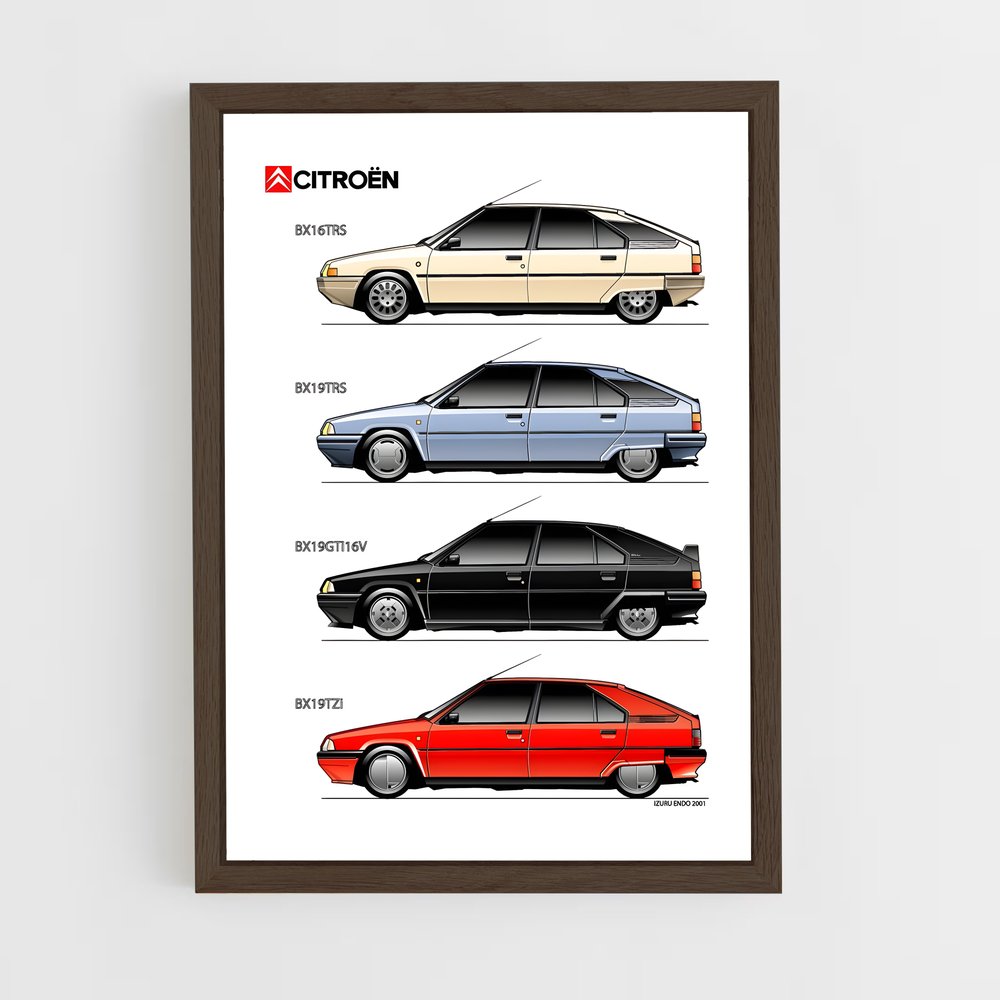 citroen-7 cadre Bois foncé