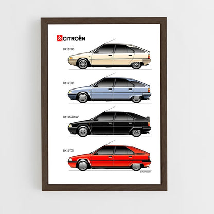 citroen-7 cadre Bois foncé