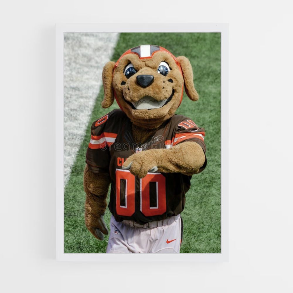 Mascota de los Cleveland Browns Póster