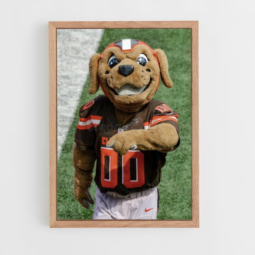 Mascota de los Cleveland Browns Póster