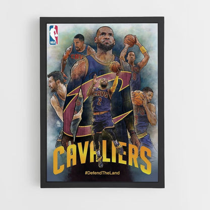 Equipo de los Cavaliers de Cleveland Póster